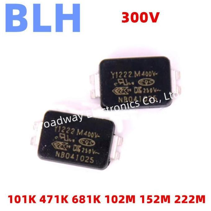 10PCS SMD Chip Y2 safety capacitor 300V 101K 100PF 471K 470PF 681K 680PF 102M 1000PF 152M 1500PF 222