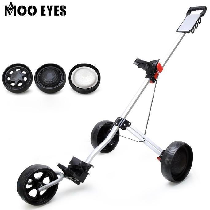 PGM Troli Golf 3 Roda QC001-2 Lipat dengan Tas Golf Roda Bertas & Putaran Halus