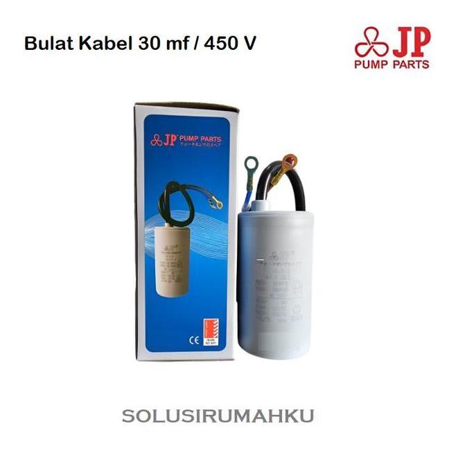 Kapasitor Bulat Kabel 30 mf / CapacitorPompa Air 30 mf 450 Volt PREMIUM