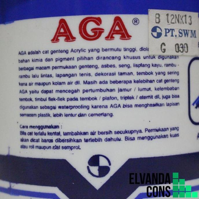 AGA Cat Genteng/Seng/Cat Kolam Waterproofing Anti Bocor Roof Paint