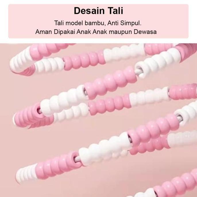 Lompat Tali Skipping Rope Olahraga Beaded Elevate Jump Rope PP+TPE 3m HS