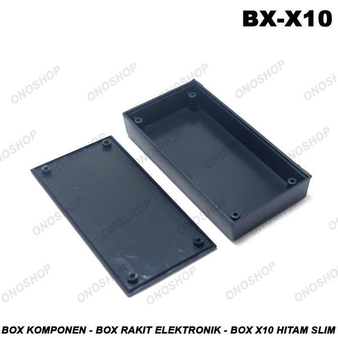 Box Komponen - Box Rakit Elektronik - Box X10 Hitam Slim