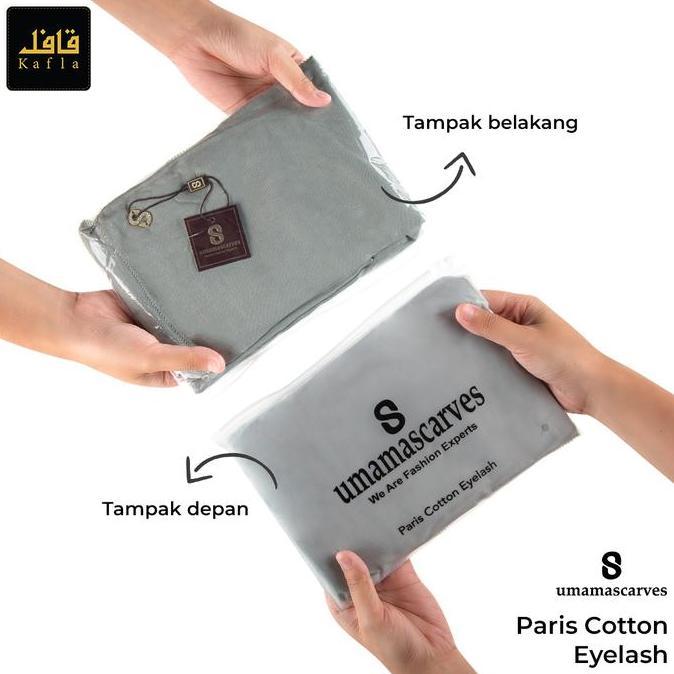 Papipapu- Hijab Paris Cotton Eyelash Pouch Metal Logo (S) Diamond Original Umama Scarf