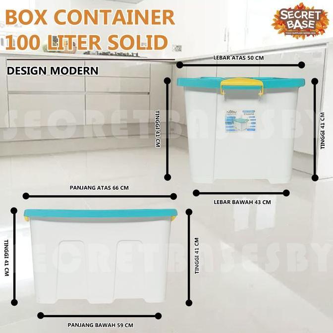 BOX CONTAINER 100 LITER + RODA - Kontainer Box / Container Box