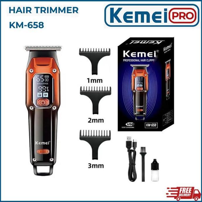 Studix- Kemei 658 Alat Cukur Rambut Kemei Km 658 Kemei Hair Trimmer Cukur Kumis Jenggot Km-658 Kemei