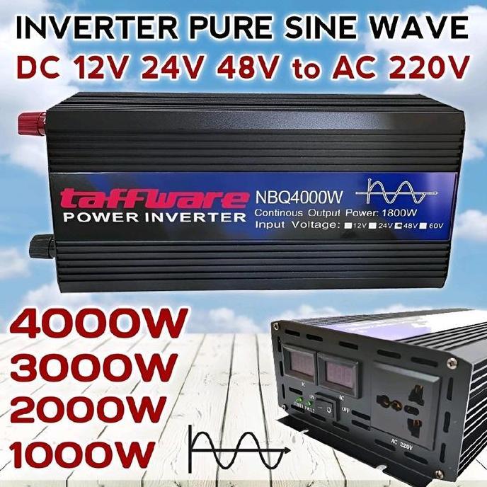 Inverter DC to AC Pure Sine Wave 4000 Watt DC 12V 24V 48V AC 220V PSW
