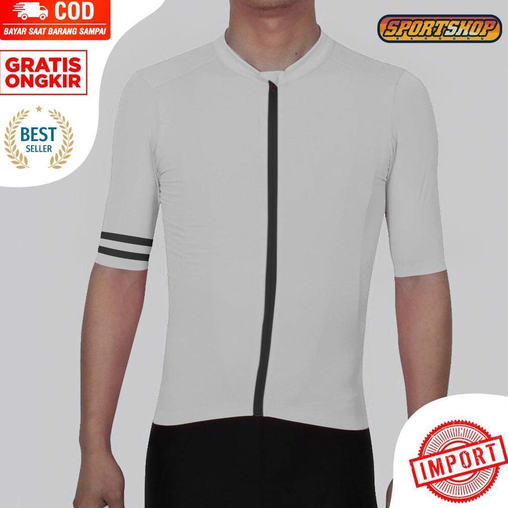 NEW BAJU JERSEY SEPEDA AERO ROADBIKE POLOS - PUTIH