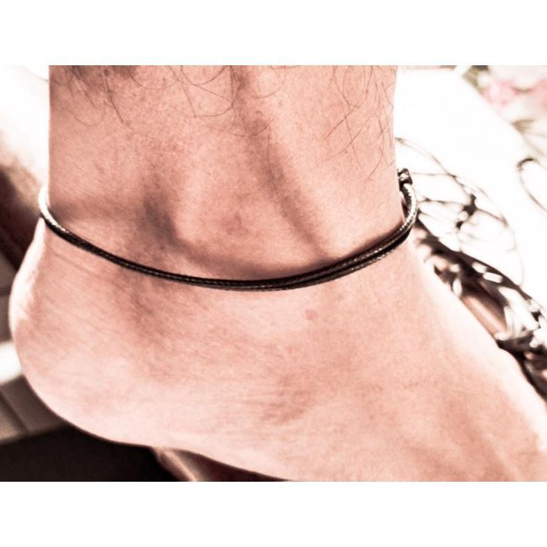 GARANSI Gelang Kaki Tali Hitam/Gelang Kaki Tali Korea/Gelang Kaki Pria Wanita/AGAM AKSESORIS