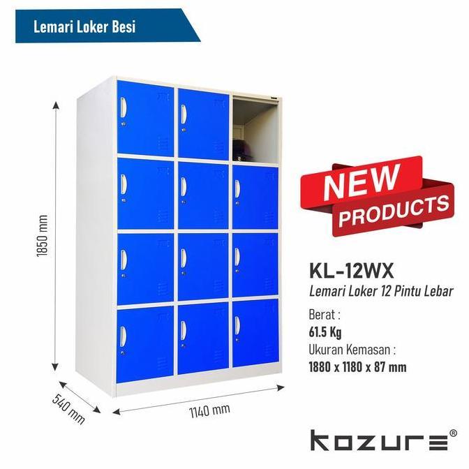 Murah Lemari Loker Besi 12 Pintu Kozure Kl 12Wx Ukuran Lebih Lebar