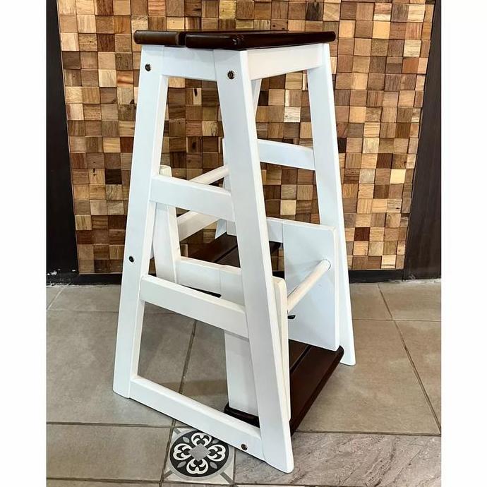 Kursi tangga lipat / bangku tangga lipat Bahan kayu Berkualitas