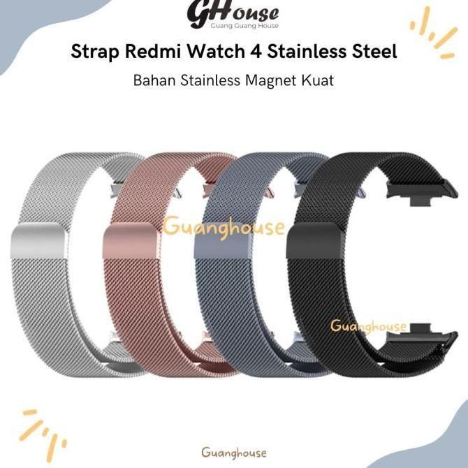 Strap Redmi Watch 4 Stainless Tali Jam Xiaomi Redmi Watch 4 Milan