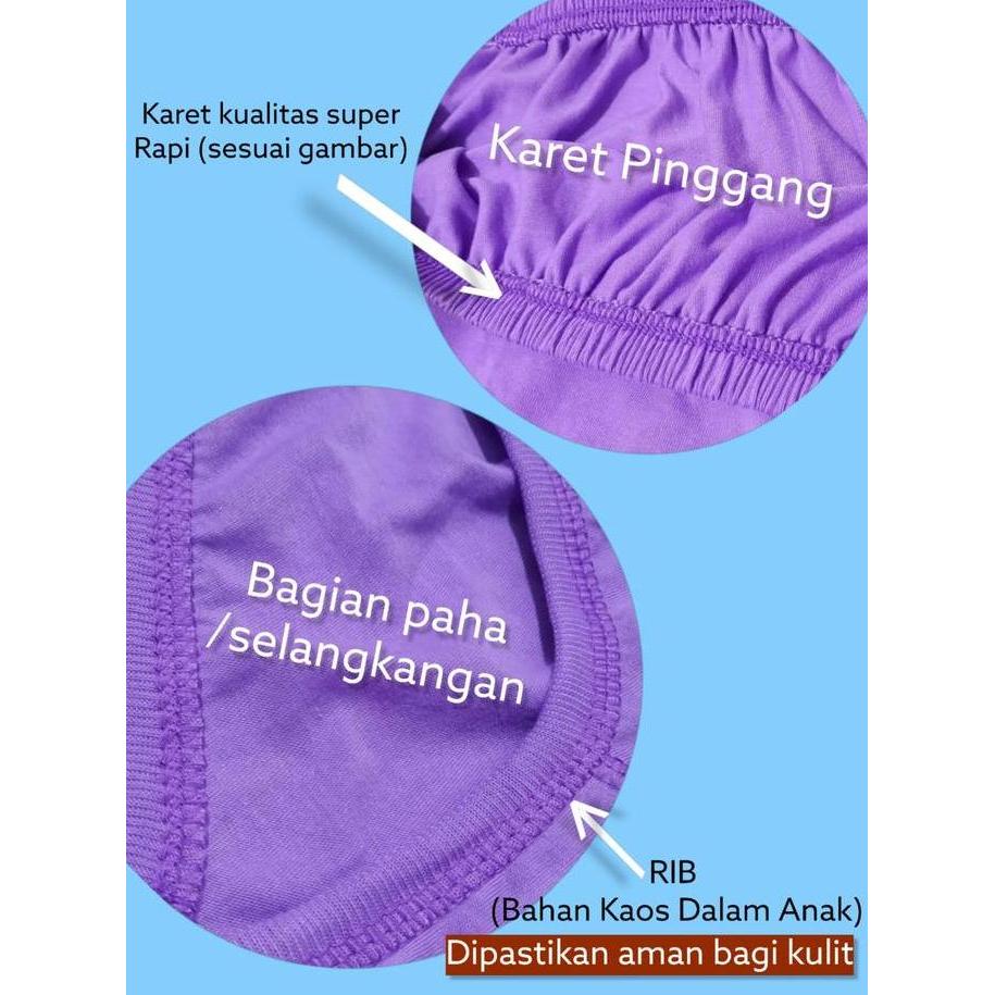 Murah Celana Dalam Wanita Polos Katun 12 Pcs  Elastis Cd Ibu Hamil Jumbo 5L-4L-3L-L-M Cawet Cotton P