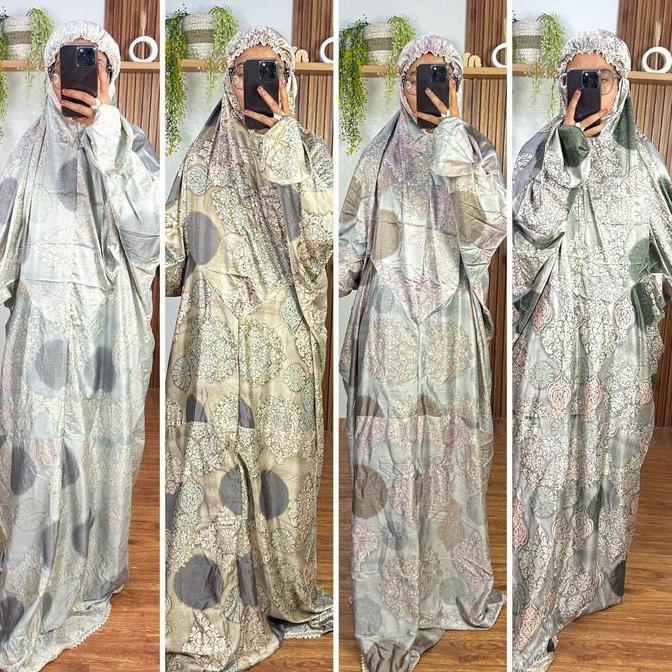 Mukena Terusan Dewasa Armany Silk Premium Jumbo Adem Mewah Mukena Terusan