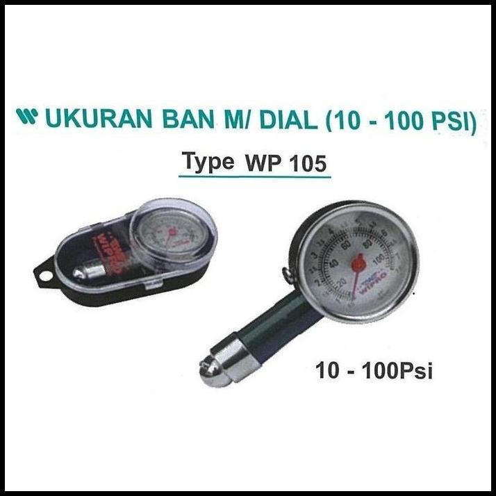 HOT DEAL UKURAN BAN MODEL DIAL 10-100 PSI - WIPRO WP 105