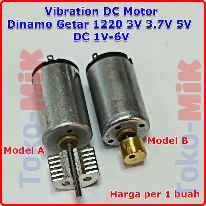 Dinamo Motor Getar Vibrate Vibration 1220 DC 3.7V 1V-6V Penghasil Getaran Goyangan