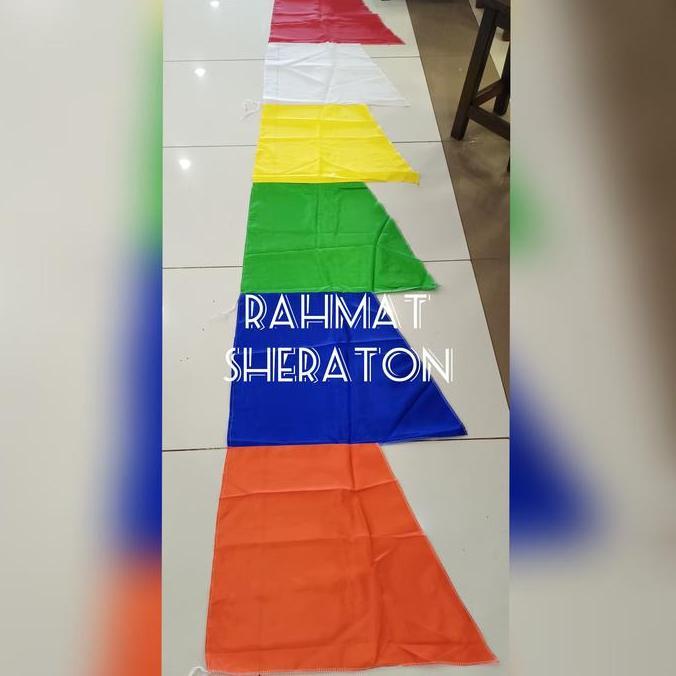umbul2 warna warni model zigzag ukuran 3 meter