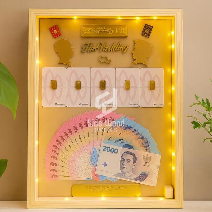 ready SidsWood [3DA3] Bingkai 3D Kayu & Akrilik Ukuran A3 (30x40 cm) Frame Kotak Mahar Jati Belanda 