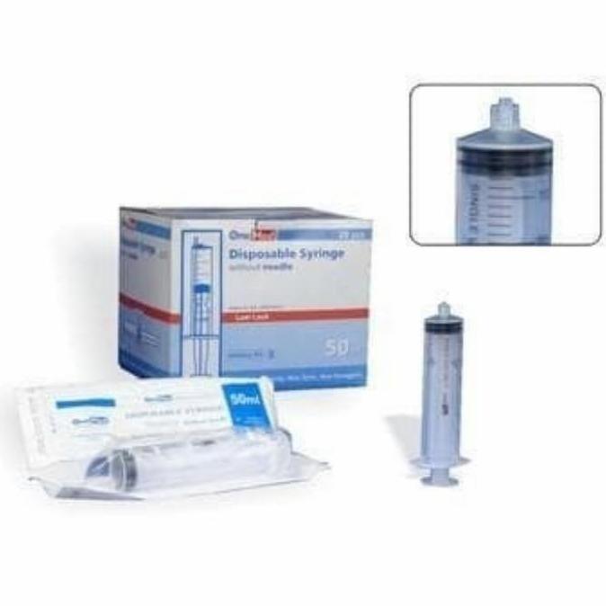 Syringe 50 cc/ml Onemed Box Isi 20 pcs Luer Lock - Lubang Tengah