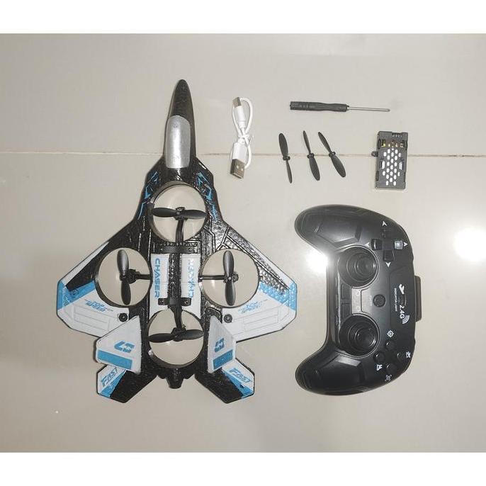 ZEZEXON FIGHTERS Mainan Anak Pesawat Drone Quadcopter Jet tempur