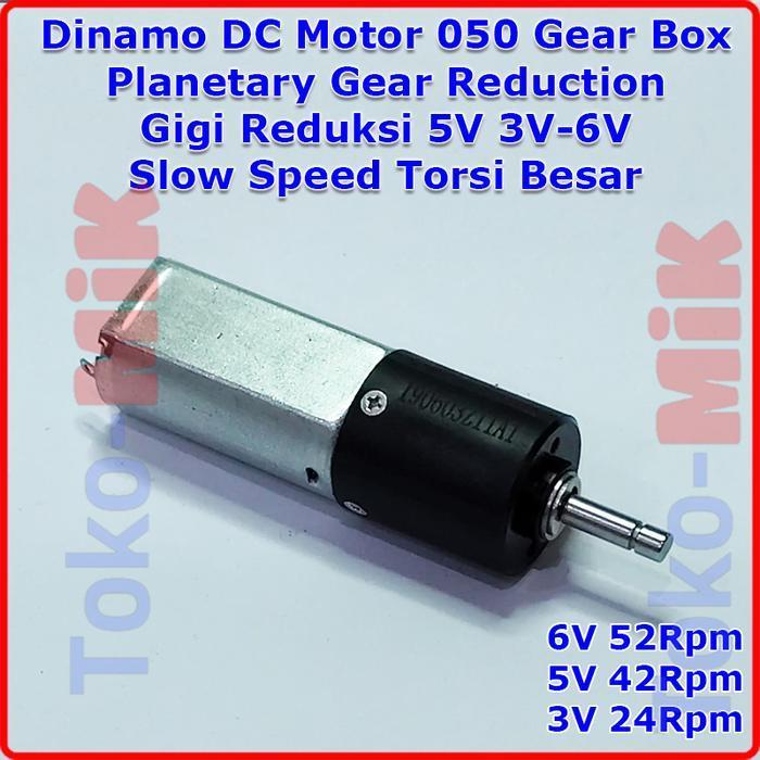 Dinamo DC Motor 050 DC 5V 3V-6V Gear Box Gearbox Speed Reduction Gigi Reduksi Kecepatan Rendah Torsi