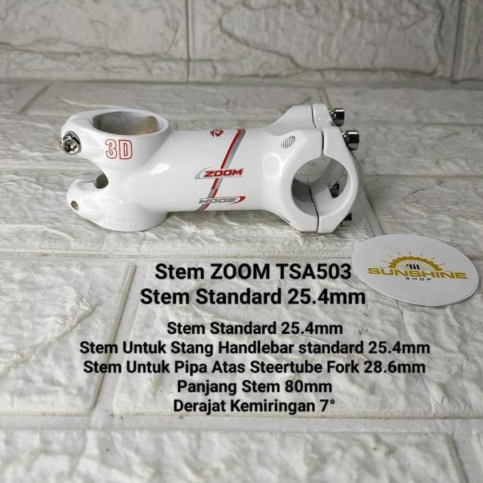 Stem ZOOM 3D Alloy Stang Handlebar Standard 25.4 Sepeda MTB Federal Fixie