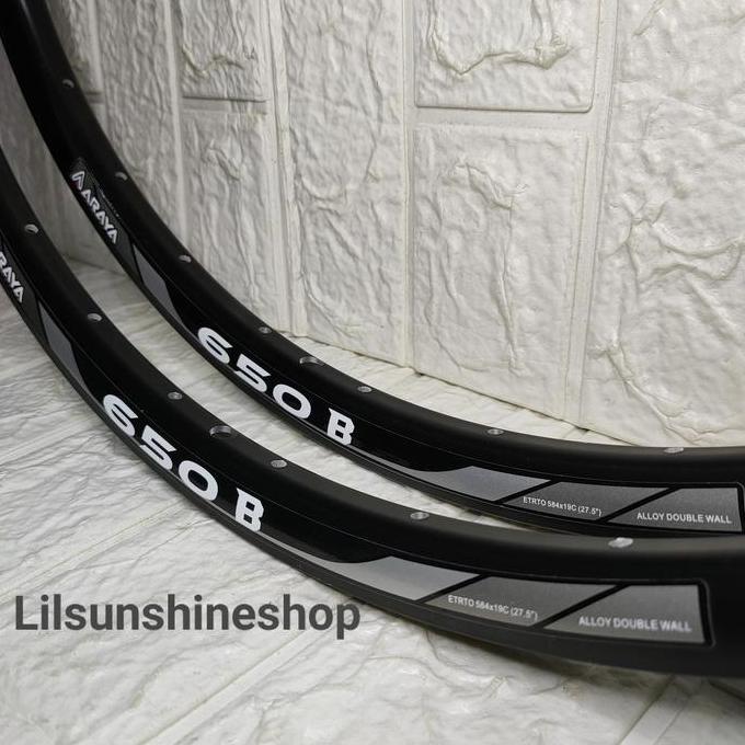 Velg Rims 27.5 ARAYA 650B Rim Lubang 32 Hole ETRTO 584 Disc Brake Double Wall Valve AV Jumlah SEPASA