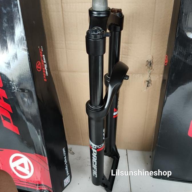 Fork Sepeda MTB 26 Alloy Aluminium PACIFIC XRACE 330 T120 With LOCK Steertube Oversize 28.6mm Disc B