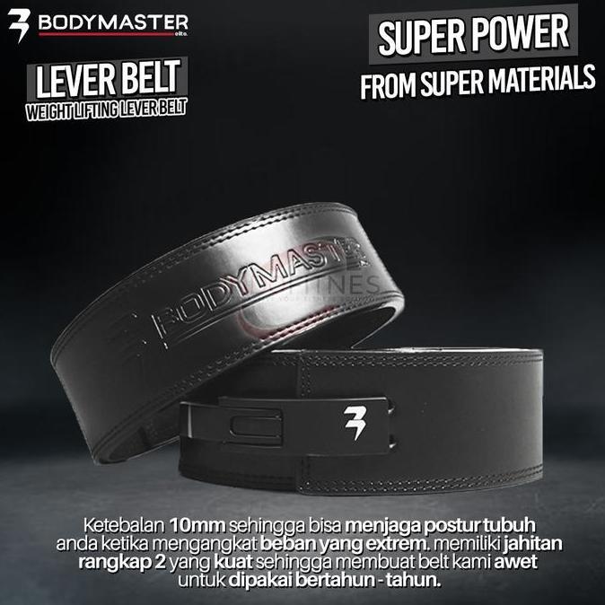 BODYMASTER Lever Belt 10mm BM-A880 Weightlifting Sabuk Gym fitnes