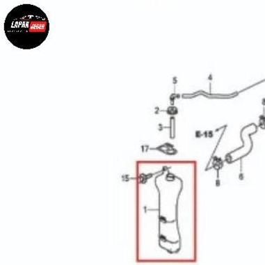 tabung air radiator + tutup Honda Brio Mobilio BRV city freed