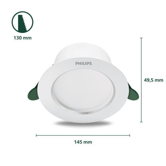 Philips Lampu Downlight Ultra Efficient 4.8W 40K Semi Putih