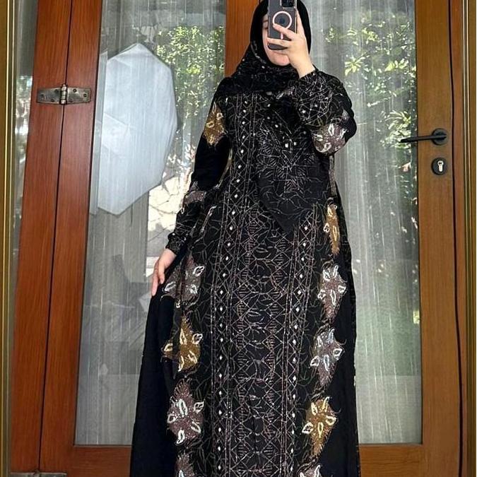 Gamis Set Hijab Batik Cap Pekalongan | Gamis Setorjoan Motif