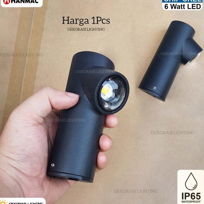 Lampu dinding taman pilar sorot led 6w stand outdoor waterproof dekor
