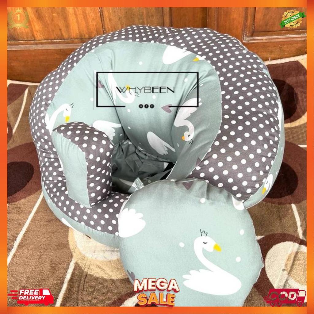 Premium Sofa Kursi Bayi [Sofa Duduk Bayi] Bayi Belajar Duduk Dengan Bantalan Empuk Dan Sabuk