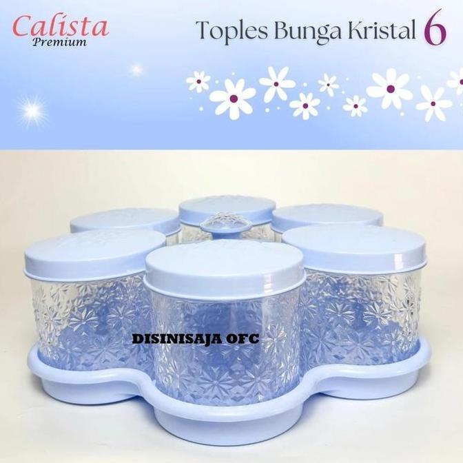 Toples Calista Isi 6pcs Bunga / Toples Kue Kering Lebaran 6 Daun / Toples SET 6 Daun Calista / Calis