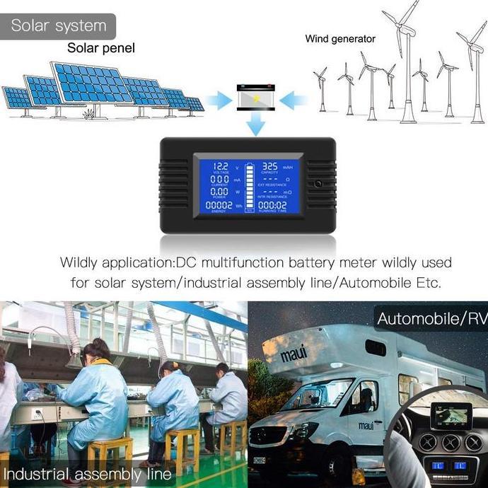 wattmeter DC 300A volt meter voltmeter 0-200V amper meter DC kwh DC