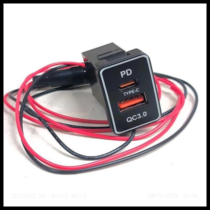 BEST DEAL USB CHARGER FAST CHARGING QC 3.0/PD CASAN HP MOBIL MITSUBISHI PAJERO SPORT 2016-2025/ MITS