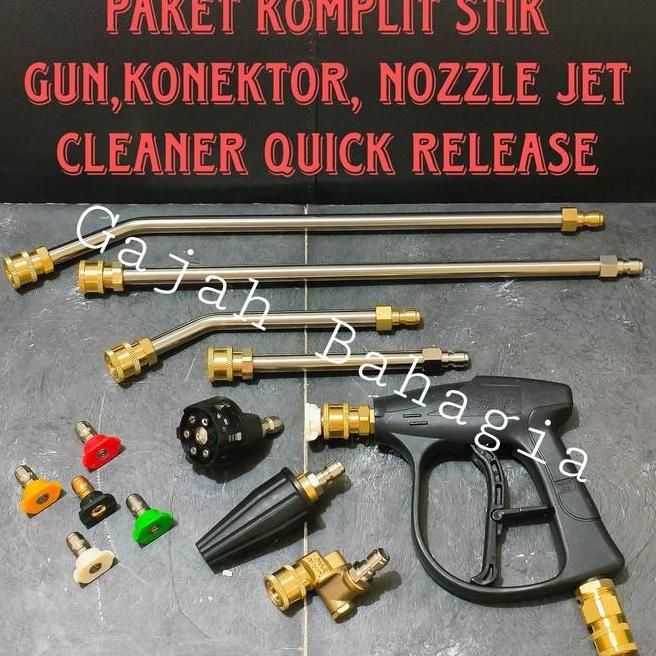 Paket Gun Jet Cleaner Qui Release Sambungan Konektor Nozzle Steam