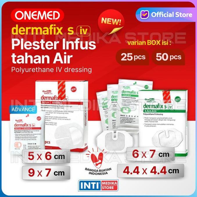 Medclean- Onemed - Plester Infus Dermafix S Iv Kateter Anti Air Transparan