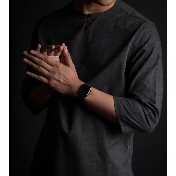 Payday Baju Semi Kemeja Koko Pria Basic Dewasa Muslim Polos Lengan/Tangan  Panjang 7/8 Kurta Pakista