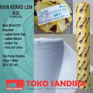 Kapanpun- Kain Keras Lem Stapleks M33 Merk Megatop - Harga 1 Meter