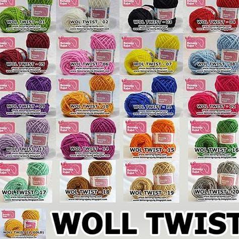 BAGUS New WOL TWIST TEBAL 4mm KATALOG TOKO BENANG RAJUT yani_brq