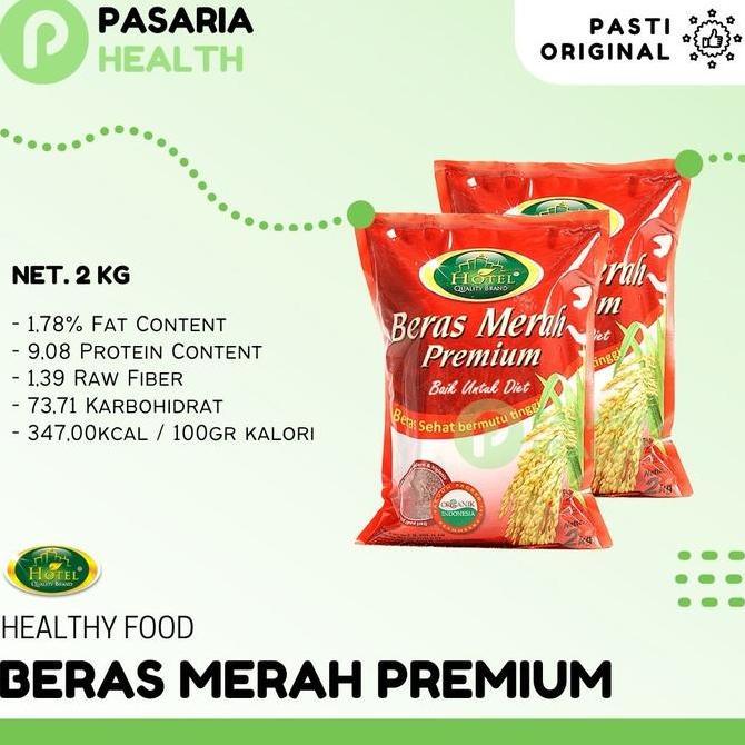 Beras Merah Hotel untuk Diet/Diabetes/Kolestrol/Kesehatan Hotel 2kg