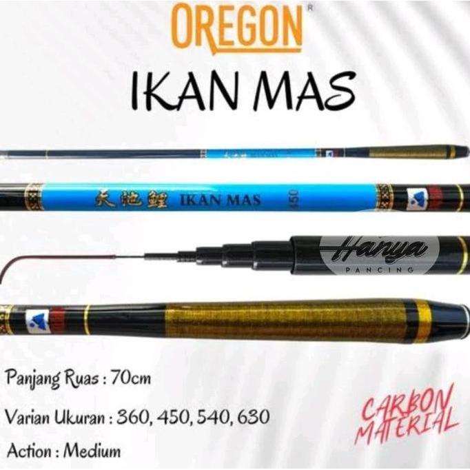 JORAN TEGEK OREGON IKAN MAS 360 450 540 CARBON