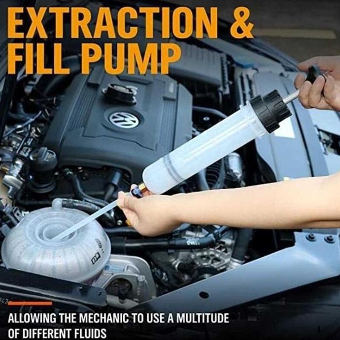 Pompa Transfer Oil Extractor Syringe 500Ml Baru