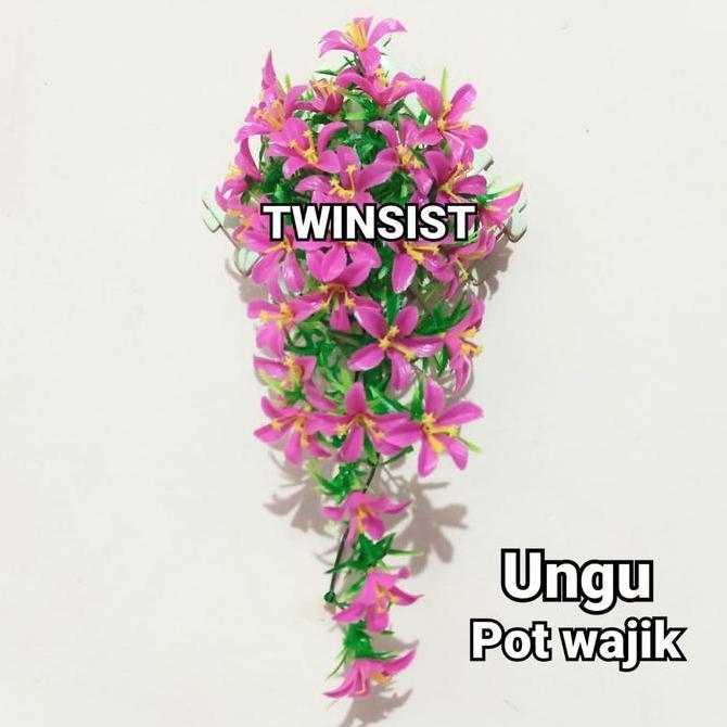 Wfhgx- Bunga Rambat Kamboja Gantung Plastik Artificial Palsu/Juntai Hias Cafe