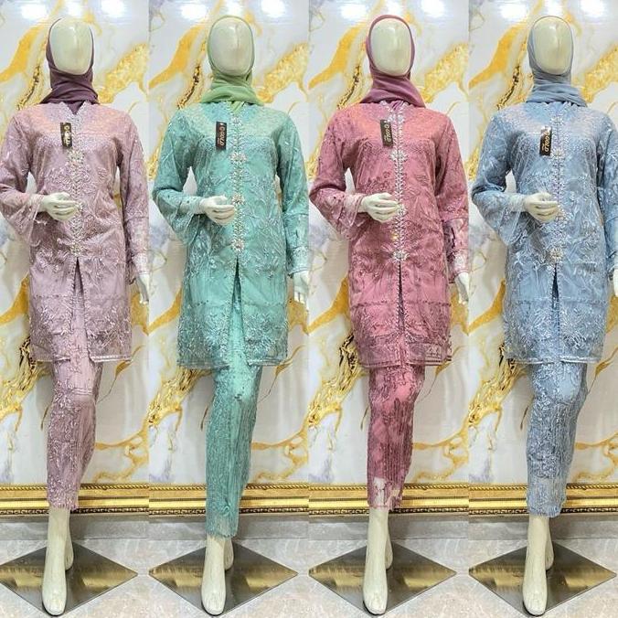 Wkwkwk- Set Rok Tile Zahra Cantik Mewah Elegant