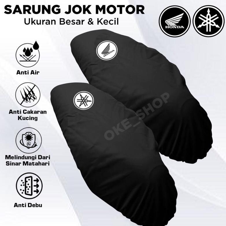 NEW ARRIVAL SARUNG JOK MOTOR // COVER PELINDUNG JOK ANTI AIR COVER JOK MOTOR HITAM POLOS ORIGINAL //