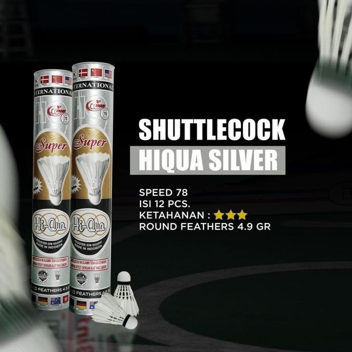 KUALITAS SUPER Hi-Qua Shuttlecock Badminton Bulutangkis Gold Silver BWF Approved