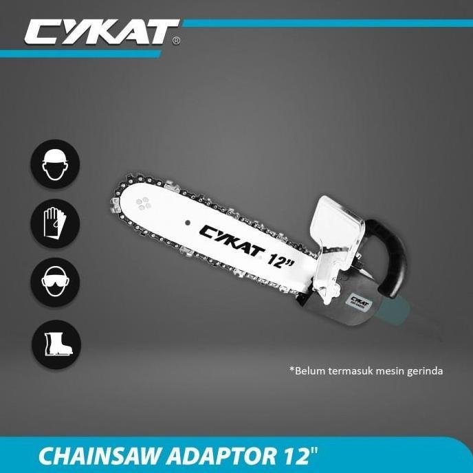 Cykat Chainsaw Adaptor 12" Adapter Konverter Gerinda Menjadi Gergaji Adaptor Mesin Gerinda Menjadi M