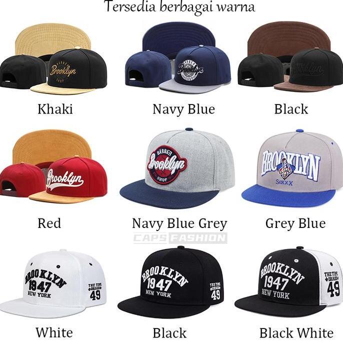 DV263 - Topi snapback pria original Brooklyn hip-hop cap topi pelindung matahari dari suede faux unt